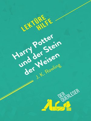 cover image of Harry Potter und der Stein der Weisen von J K. Rowling (Lektürehilfe)